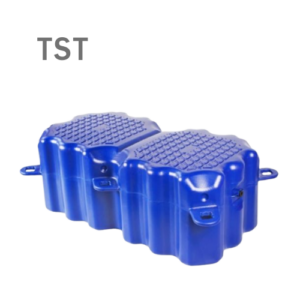 ทุ่นลอยน้ำรอยหยักสลับฟันปลา TST ขนาด 50*100*40 Cm. สีน้ำเงิน