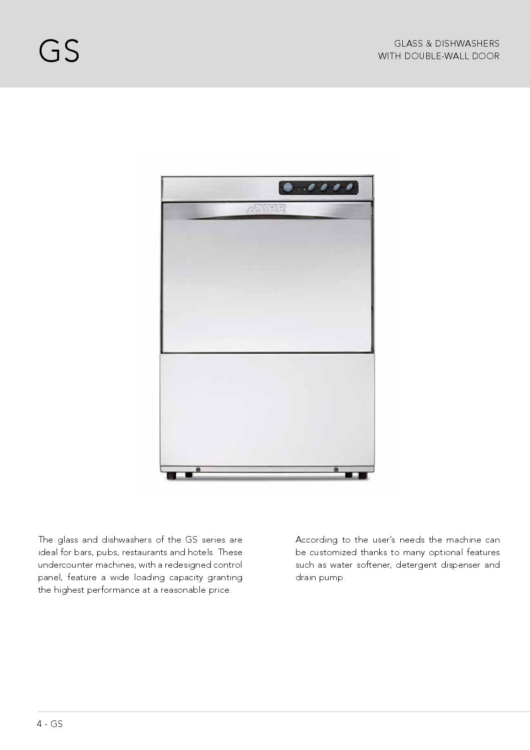 Alternative view of เครื่องล้างจาน DIHR GLASS DISHWASHER GS 40 400V3N/50Hz